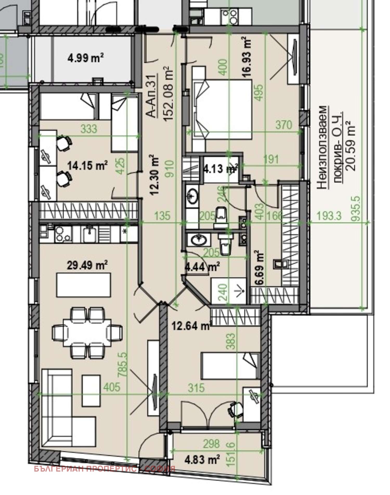 Продава 4-СТАЕН, гр. София, Манастирски ливади, снимка 4 - Апартаменти - 54339985
