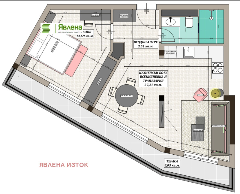 En venta  1 dormitorio Sofia , Krastova vada , 82 metros cuadrados | 46588479 - imagen [12]