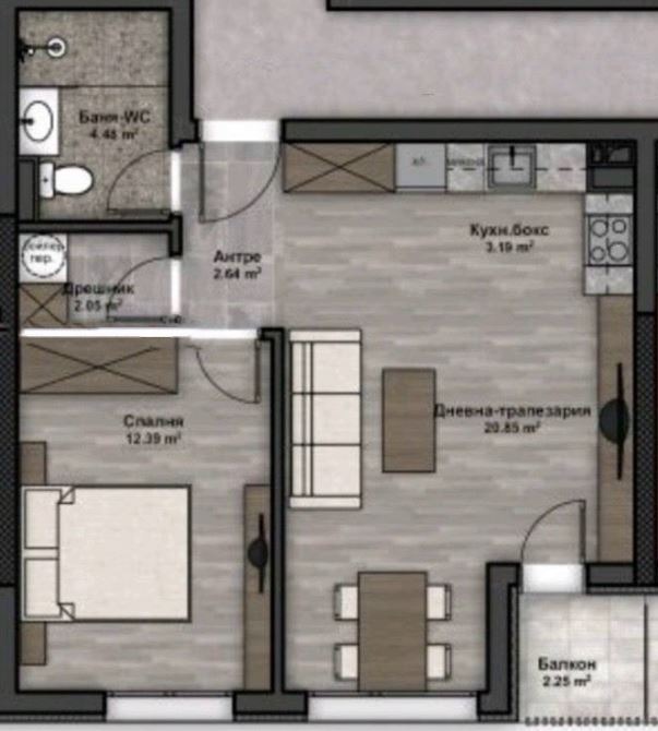 Продава 2-СТАЕН, гр. София, Люлин 4, снимка 6 - Апартаменти - 53159395