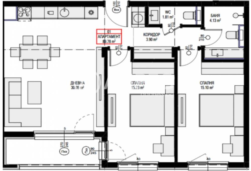 Продава 3-СТАЕН, гр. София, Овча купел 2, снимка 3 - Апартаменти - 53122454