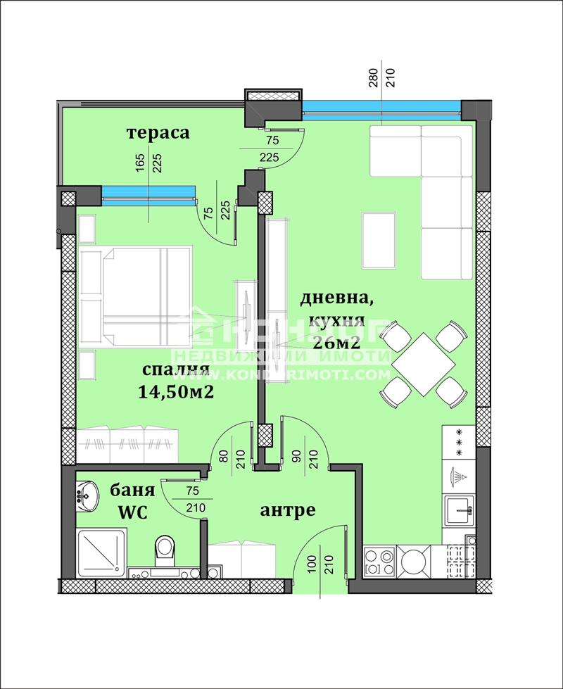 For Sale  1 bedroom Plovdiv , Tsentar , 79 sq.m | 25840308 - image [3]