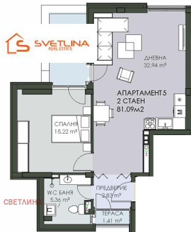 1 quarto Dragalevci, Sofia 5