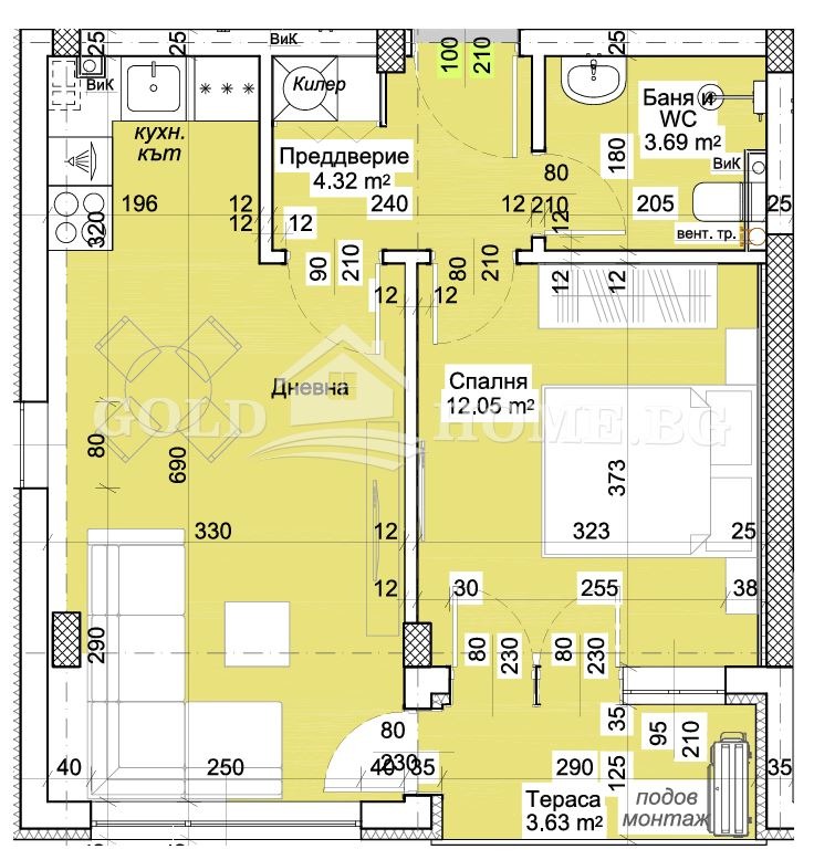 Продава 2-СТАЕН, гр. Пловдив, Христо Смирненски, снимка 2 - Апартаменти - 55898035