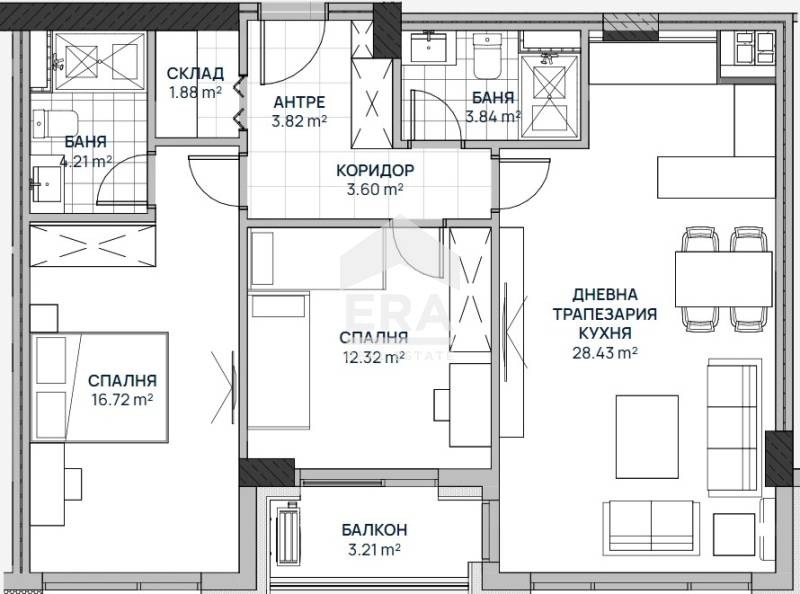 Продава 3-СТАЕН, гр. София, Люлин 2, снимка 11 - Апартаменти - 52404215