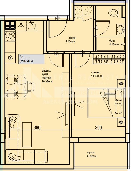 À venda  1 quarto Plovdiv , Karchiiaka , 73 m² | 89787191 - imagem [2]