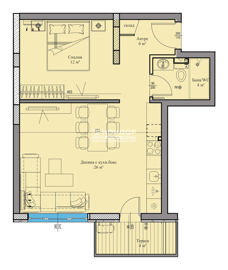 For Sale  1 bedroom Plovdiv , Vastanicheski , 66 sq.m | 42897831 - image [4]