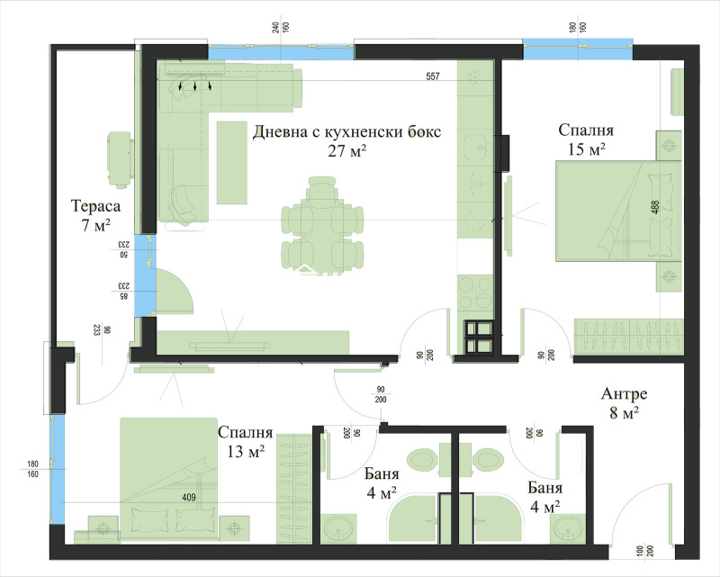 На продаж  2 спальні Пловдив , Христо Смирненски , 111 кв.м | 89830125 - зображення [6]