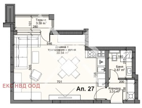 Продава 2-стаен град Пловдив Кършияка - [1] 