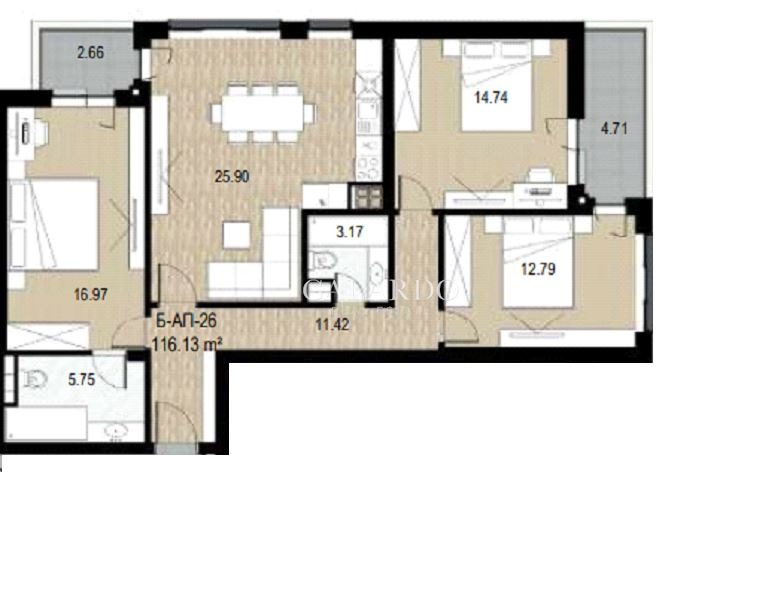 À venda  3 quartos Sofia , Krastova vada , 137 m² | 46869716 - imagem [13]