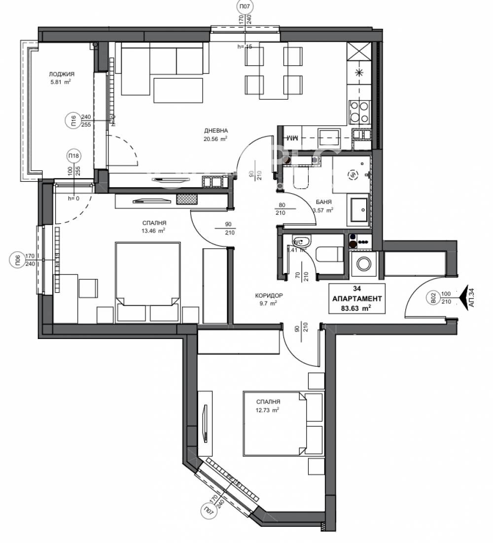 Продава 3-СТАЕН, гр. София, Обеля 2, снимка 4 - Апартаменти - 54074655