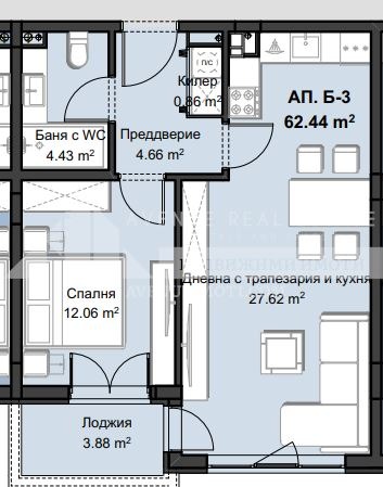 Продаја  1 спаваћа соба Пловдив , Христо Смирненски , 75 м2 | 18677718 - слика [2]