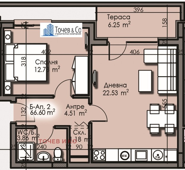 Продаја  1 спаваћа соба Бургас , Изгрев , 67 м2 | 86349595 - слика [3]