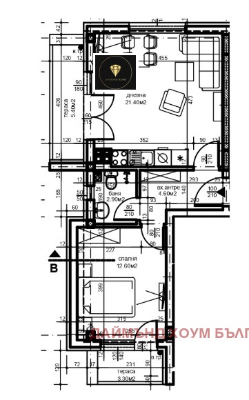 Продаја  1 спаваћа соба Пловдив , Христо Смирненски , 69 м2 | 80124108 - слика [2]
