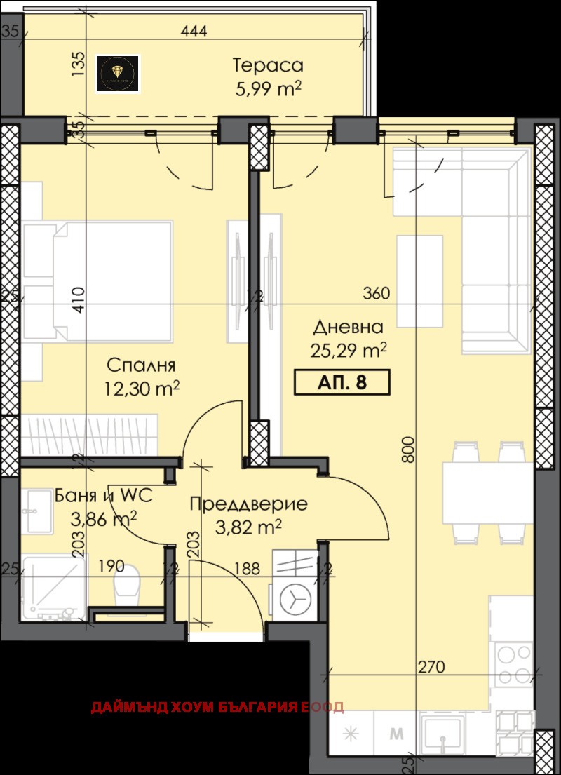 À vendre  1 chambre Plovdiv , Trakiya , 72 m² | 96287133 - image [2]