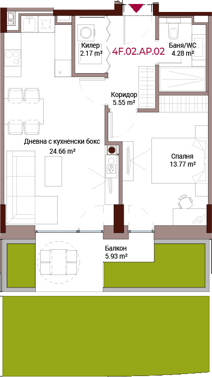 Продава 2-СТАЕН, гр. София, Лозенец