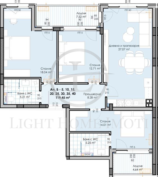 Na sprzedaż  3+ sypialni Plowdiw , Gagarin , 139 mkw | 35974700 - obraz [5]