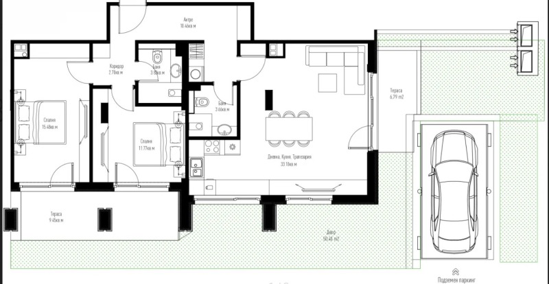 Te koop  2 slaapkamers Sofia , Manastirski livadi , 121 m² | 52396615 - afbeelding [3]