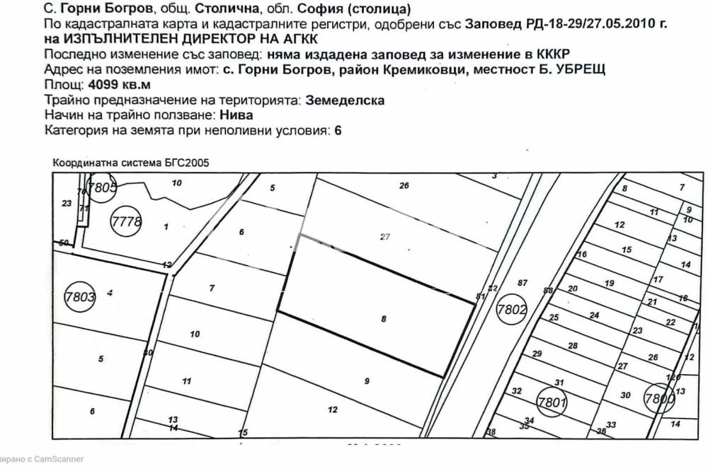 Продава ПАРЦЕЛ, гр. София, с. Горни Богров