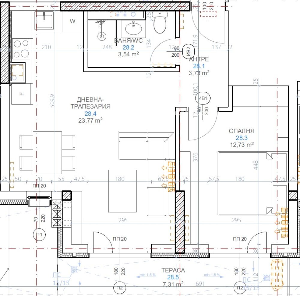Продава 2-СТАЕН, гр. София, Обеля 2, снимка 3 - Апартаменти - 53370458
