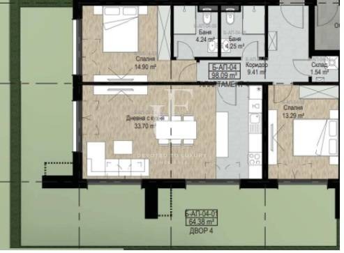 Till salu  1 sovrum Sofia , Bojana , 87 kvm | 23305624 - bild [4]