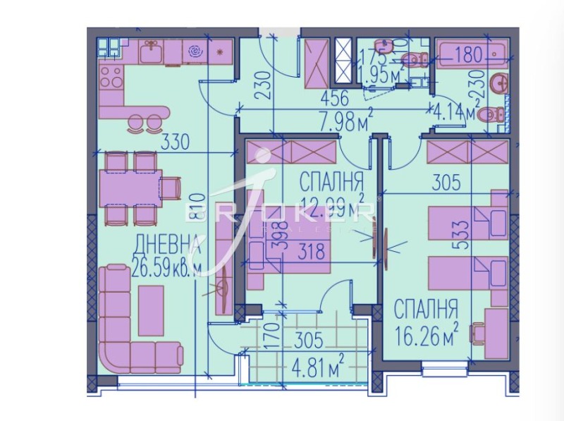 Na prodej  1 ložnice Plovdiv , Industrialna zona - Iztok , 80 m2 | 75811019 - obraz [9]