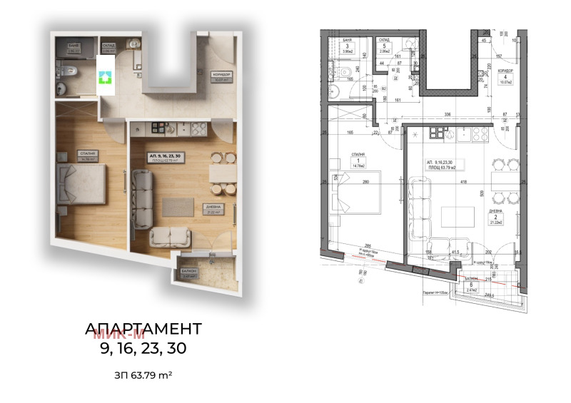 Продава 2-СТАЕН, гр. София, Овча купел