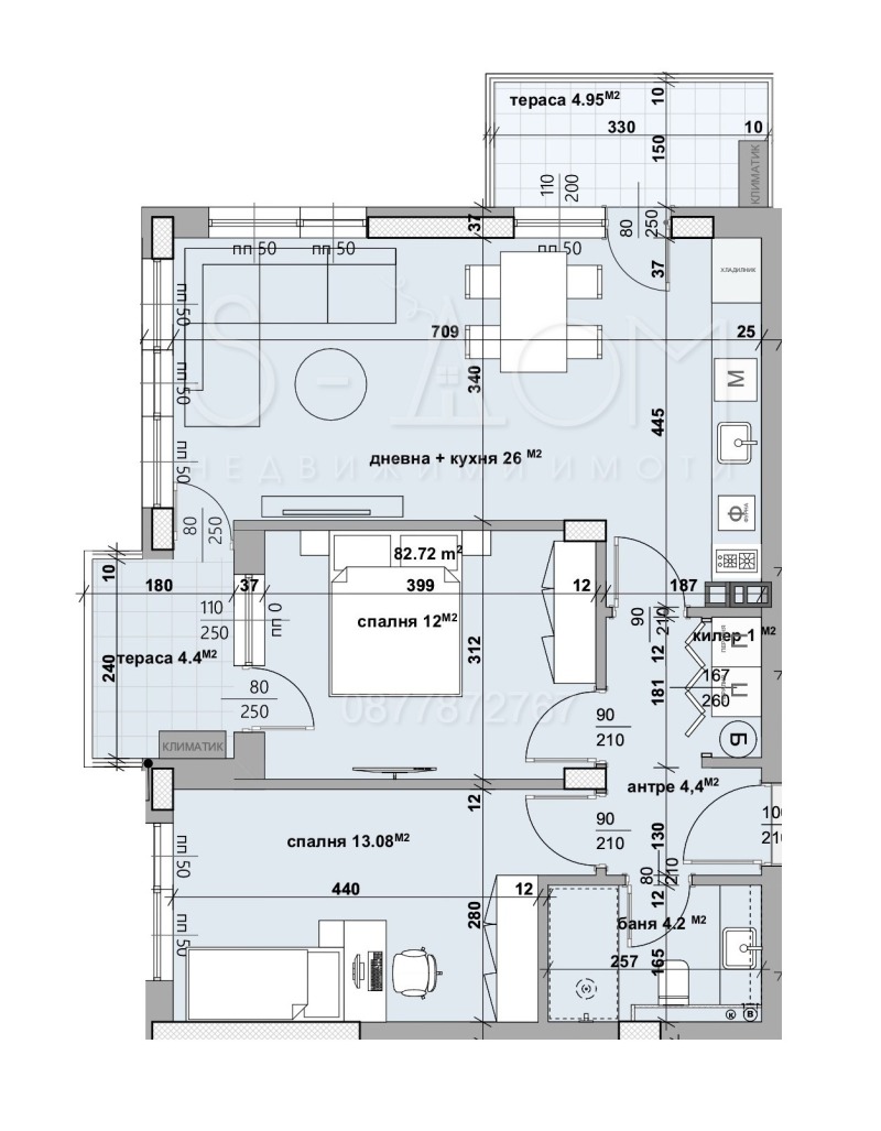 Till salu  2 sovrum Stara Zagora , Kazanski , 97 kvm | 91564832 - bild [2]