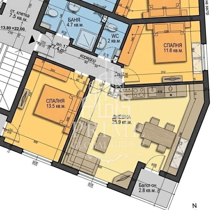 Продава 3-СТАЕН, гр. Варна, Аспарухово, снимка 9 - Апартаменти - 54343617