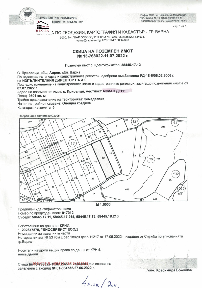 Продава  Парцел, област Варна, с. Приселци • 27 000 лв. • ID 90803985 — holmes.bg - [1] 