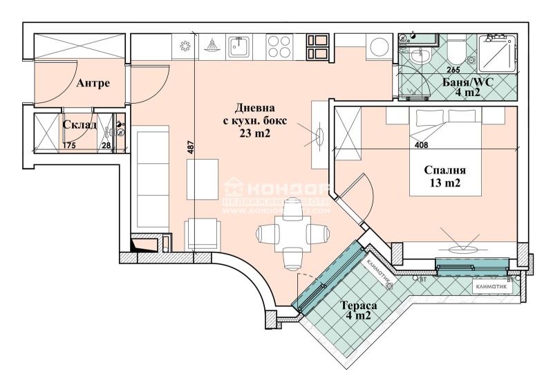 Продаја  1 спаваћа соба Пловдив , Центар , 68 м2 | 21775446 - слика [3]