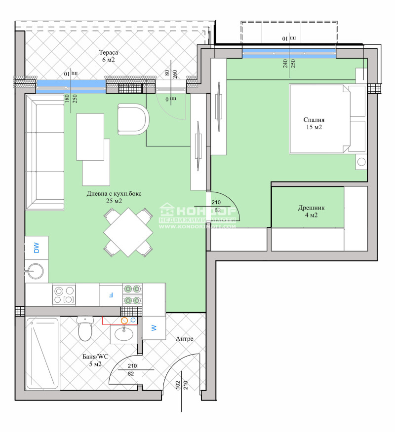 Na sprzedaż  1 sypialnia Plowdiw , Ostromila , 79 mkw | 14705846 - obraz [2]