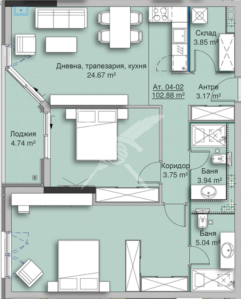 En venta  2 dormitorios Sofia , Krastova vada , 125 metros cuadrados | 49181737 - imagen [5]