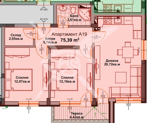 Eladó  2 hálószobás régió Burgasz , Ajtos , 75 négyzetméter | 52100247 - kép [2]