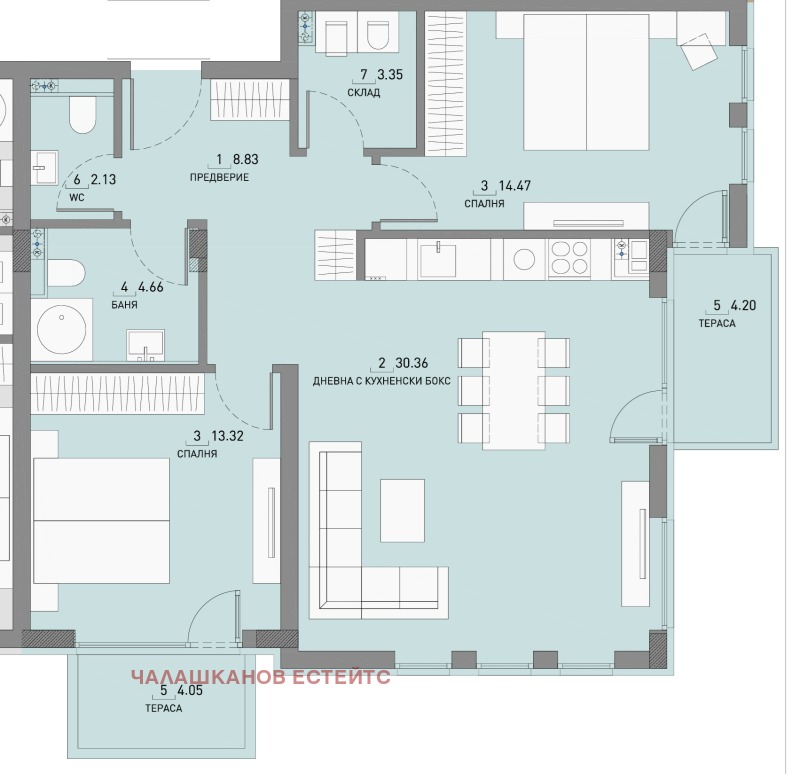 Zu verkaufen  2 Schlafzimmer Sofia , Malinowa dolina , 120 qm | 60713067 - Bild [3]
