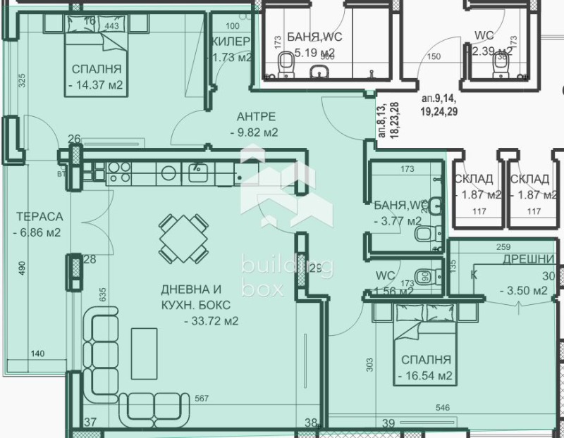 Продава 3-СТАЕН, гр. Пловдив, Младежки Хълм, снимка 5 - Апартаменти - 53538632