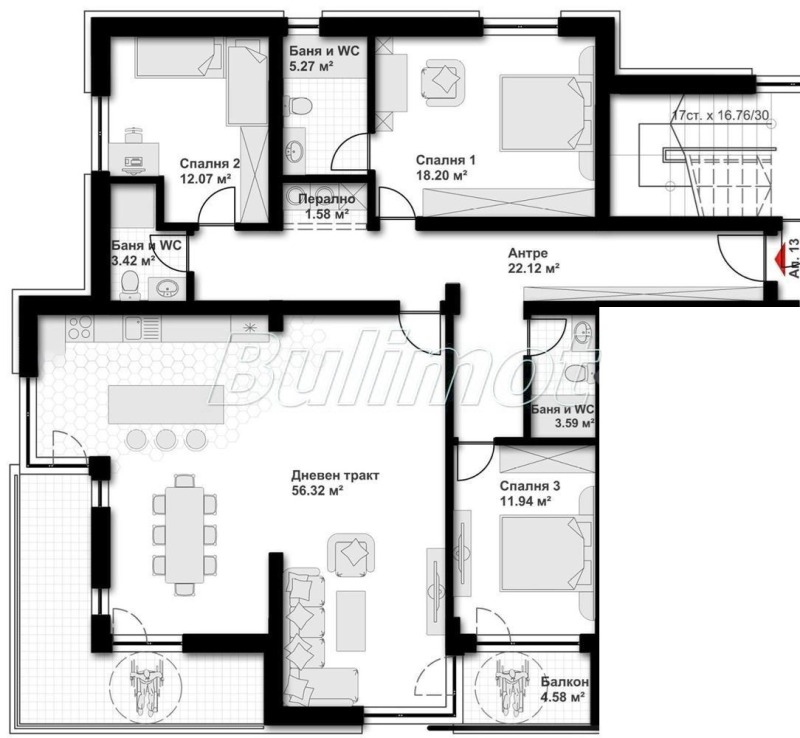 Продава 4-СТАЕН, гр. Варна, Кайсиева градина