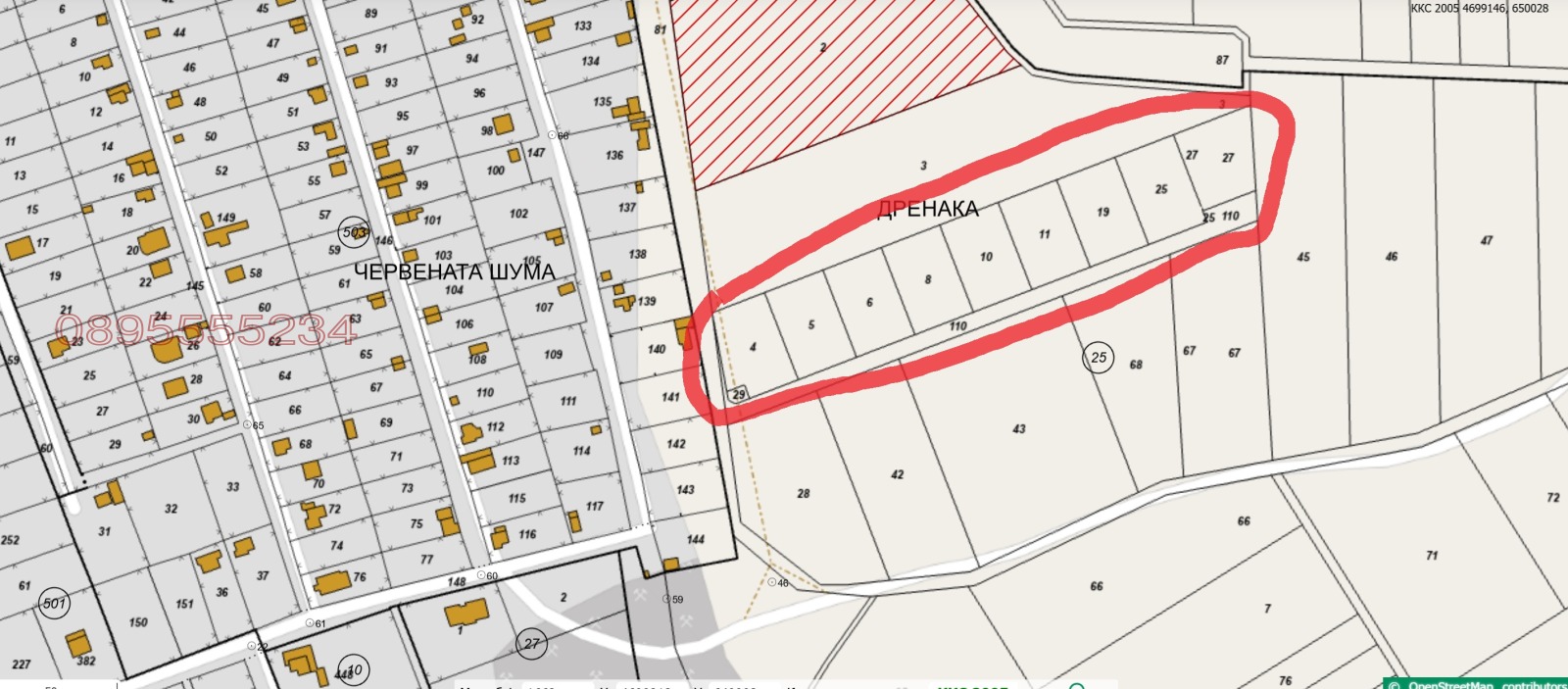 Продава ПАРЦЕЛ, с. Константиново, област Бургас