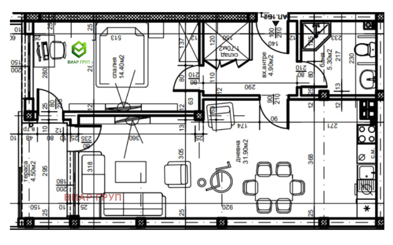 Продава 2-СТАЕН, гр. Пловдив, Остромила, снимка 1 - Aпартаменти - 46930348