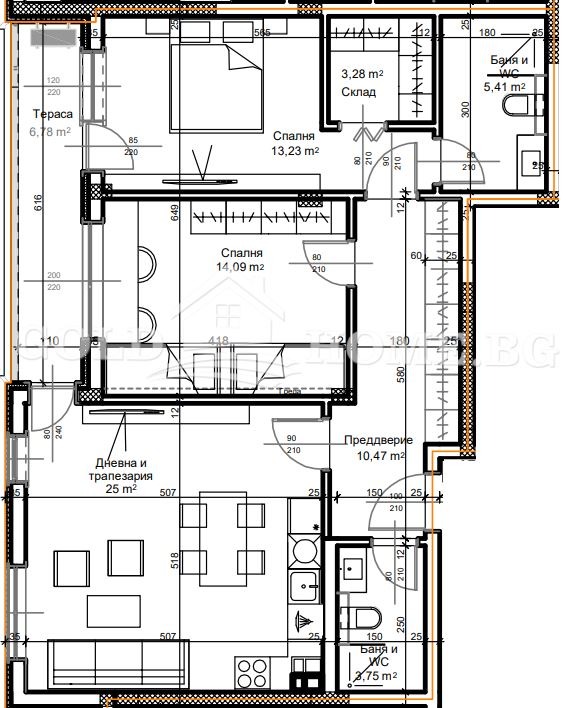 Til salg  2 soveværelser Plovdiv , Ostromila , 111 kvm | 40113049 - billede [3]