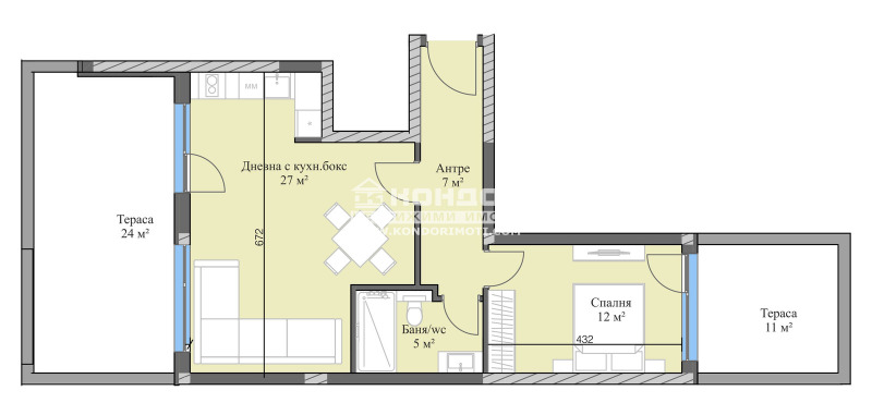 En venta  1 dormitorio Plovdiv , Karshiyaka , 113 metros cuadrados | 92692926 - imagen [3]