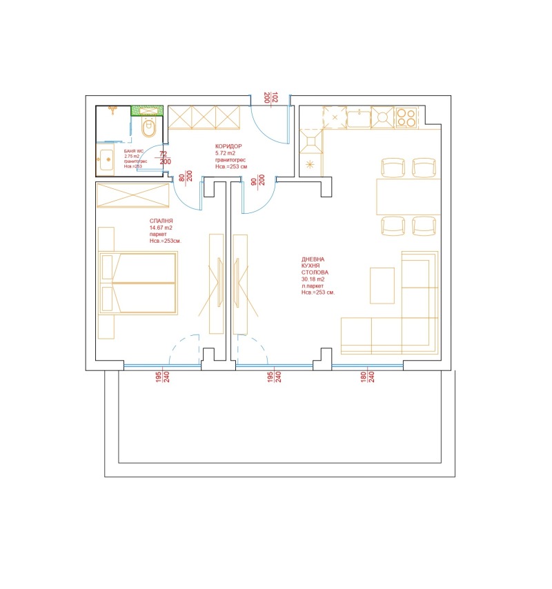 Till salu  1 sovrum Plovdiv , Ostromila , 104 kvm | 24961119 - bild [11]