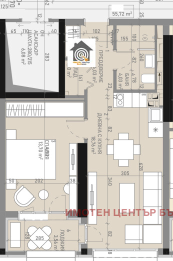 Na prodej  1 ložnice Sofia , Banišora , 65 m2 | 20175209 - obraz [2]