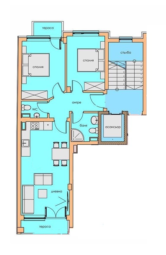 Продается  2 спальни Пловдив , Съдийски , 87 кв.м | 77572434 - изображение [2]