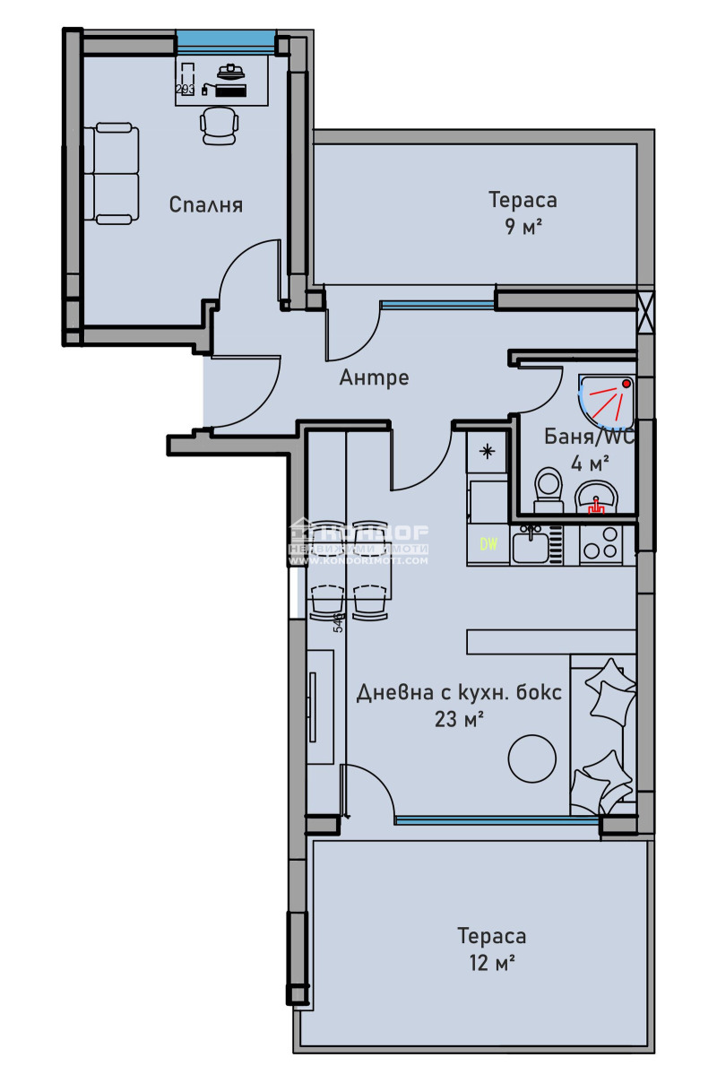 Продаја  1 спаваћа соба Пловдив , Центар , 95 м2 | 99718571 - слика [2]