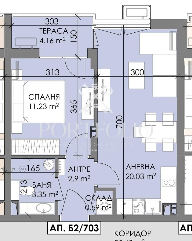 Продаја  1 спаваћа соба Бургас , Меден рудник - зона А , 58 м2 | 54475805 - слика [6]