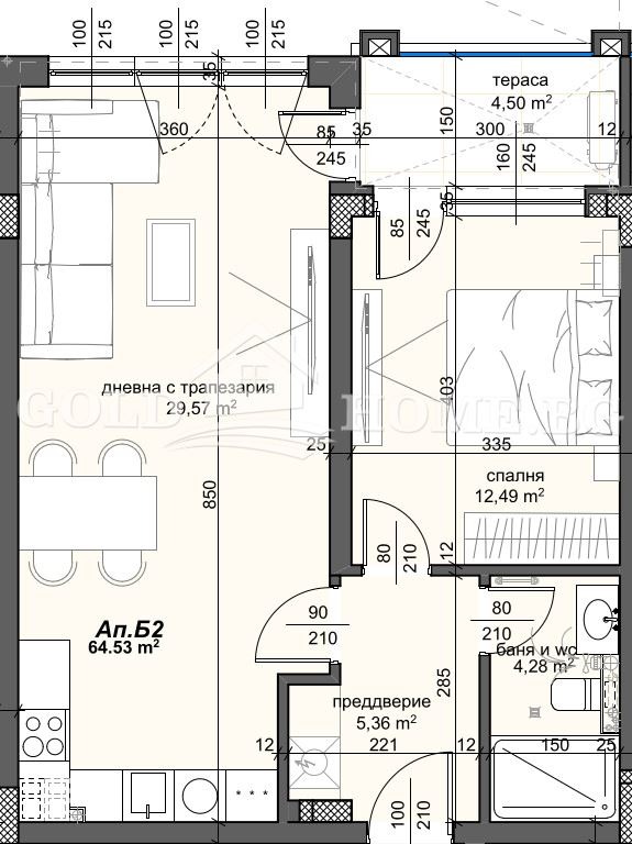 Zu verkaufen  1 Schlafzimmer Plowdiw , Trakija , 61 qm | 52103191 - Bild [8]