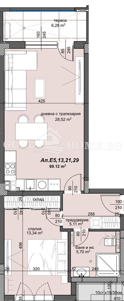 Zu verkaufen  1 Schlafzimmer Plowdiw , Trakija , 61 qm | 52103191 - Bild [7]