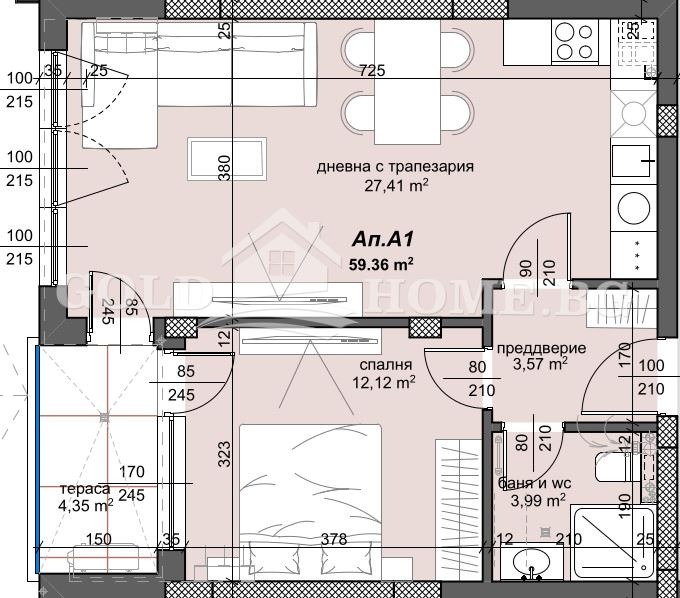 Zu verkaufen  1 Schlafzimmer Plowdiw , Trakija , 61 qm | 52103191 - Bild [6]