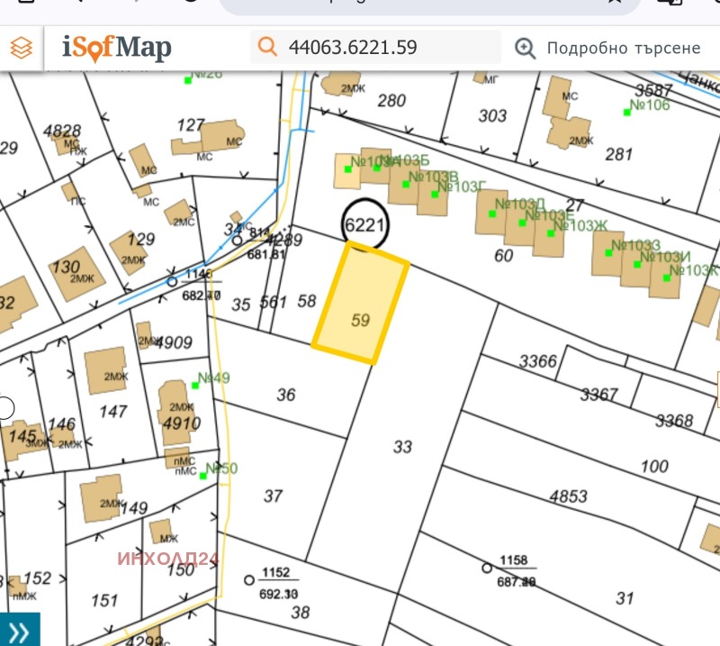 For Sale  Plot Sofia , Lozen , 639 sq.m | 24009894 - image [2]