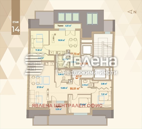 Продава 2-СТАЕН, гр. София, Зона Б-5